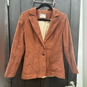 Women's Vintage Blazer Tan Size Small Medium
